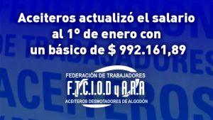 Aceiteros Reajuste Enero 2024