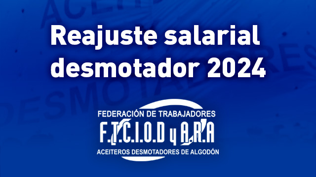 Reajuste Salarial Desmotador 2024