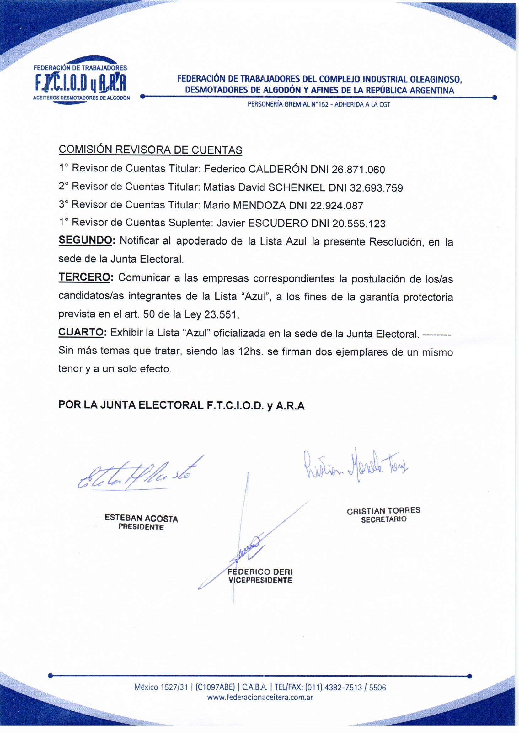 Acta Oficialización De Lista Página 4